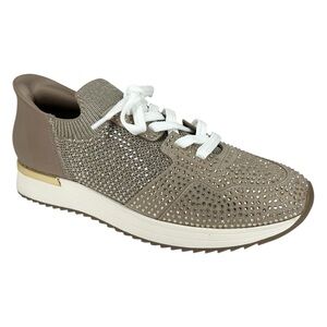 Kenneth Cole Reaction Women's Chic EZ On Bling Sneakers Oak Knit Size 10M